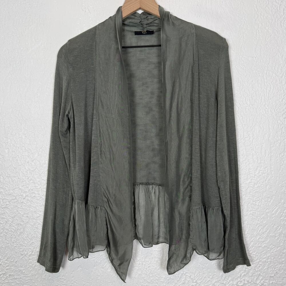 NT by Amati Made In Italy Silk Blend Open Front Cardigan Lightweight